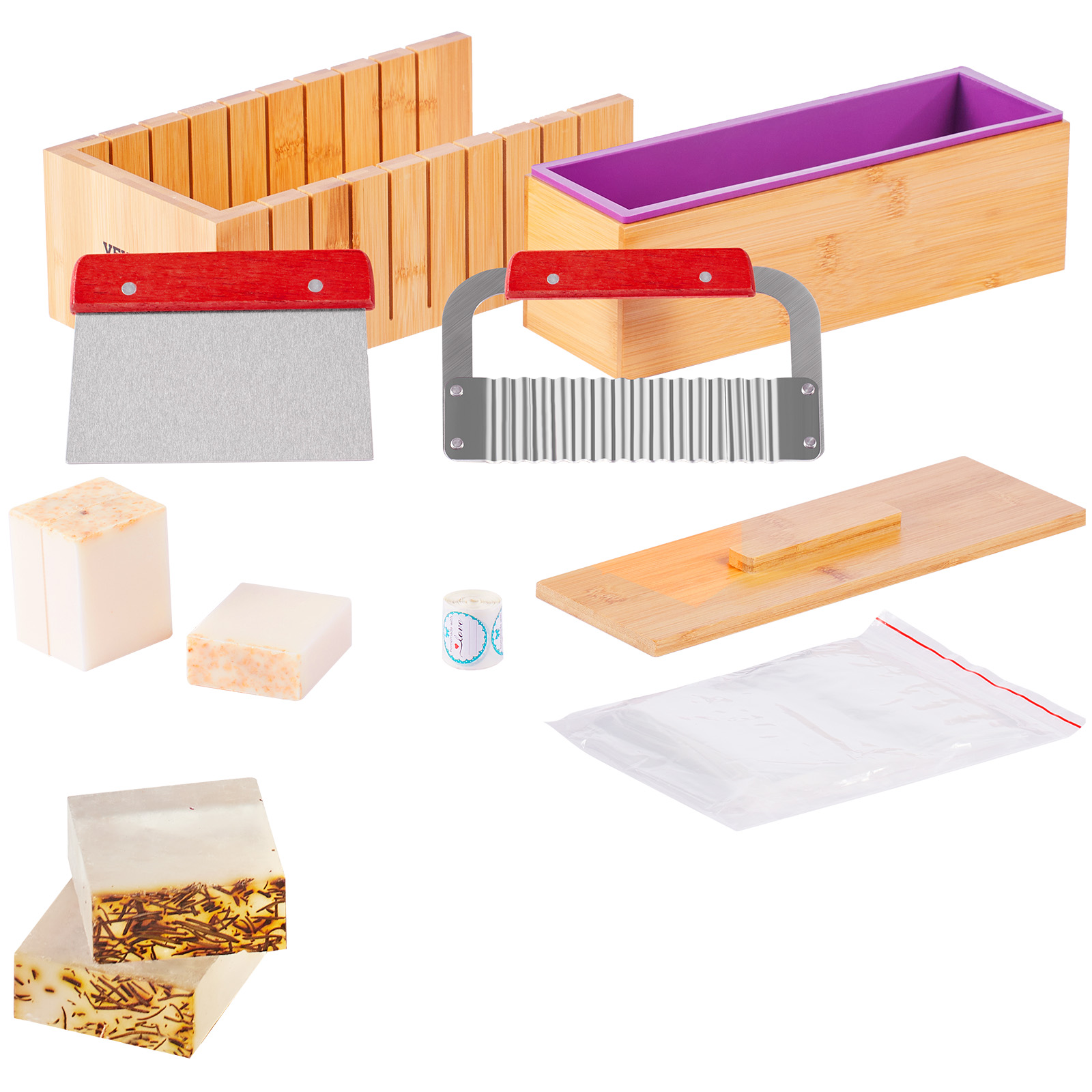 Soap Making Experiment - Zestaw do produkcji mydła VEVOR: Bambusowy