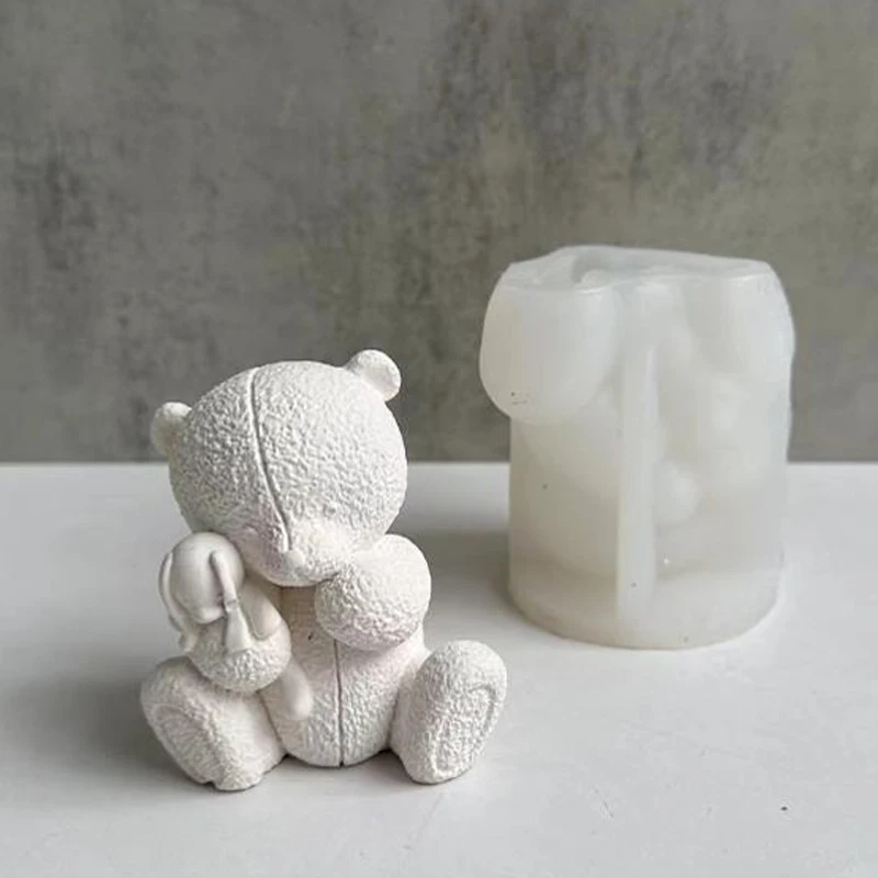 Soap Making Business - Tkany niedźwiedź świeca silikonowa forma 3D